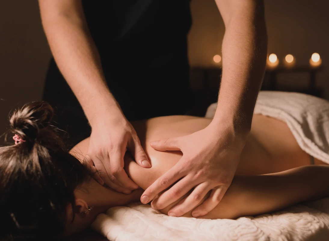 Candlelit massage ambiance